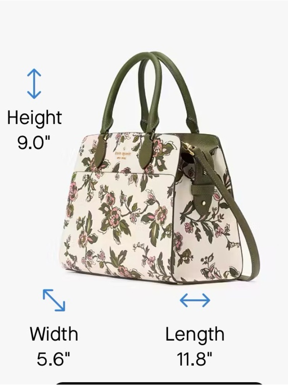 Kate Spade Madison Floral Medium Satchel & Madison continental zip around wallet - Picture 6 of 10